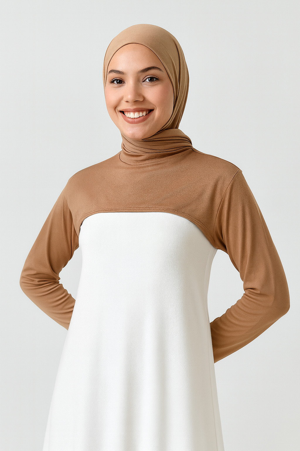 Dik Yaka Boyunluklu Kolluk - Kahve