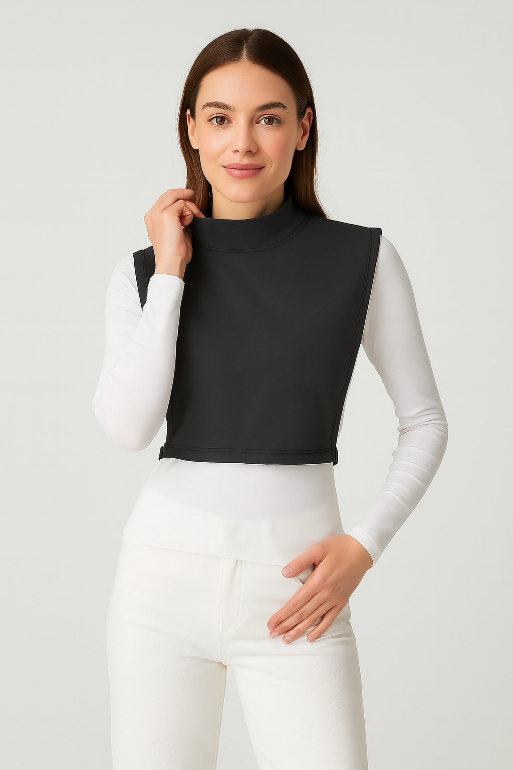 Balıkçı Kolsuz Boyunluk - Antrasit