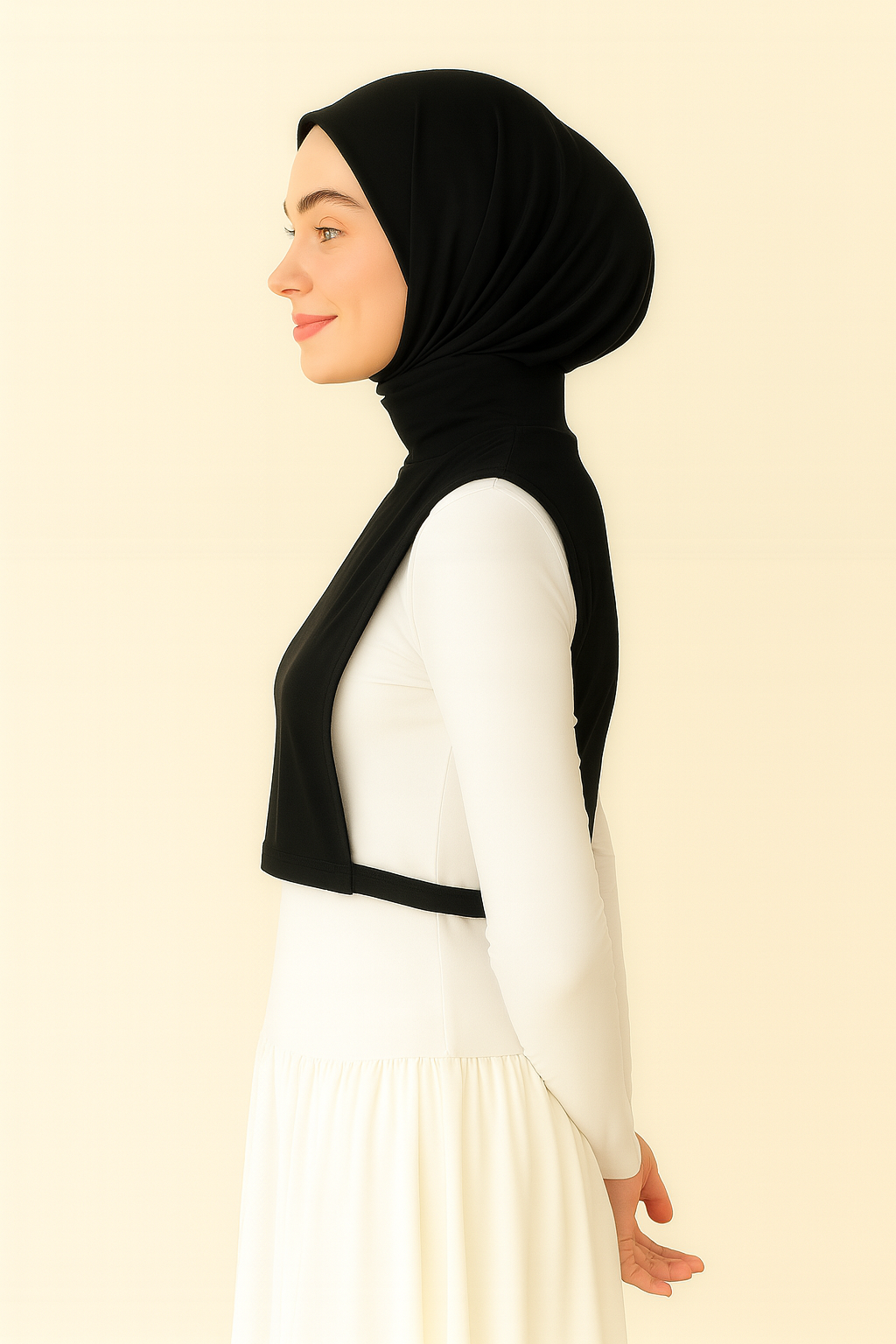 Balıkçı Kolsuz Boyunluk - Siyah