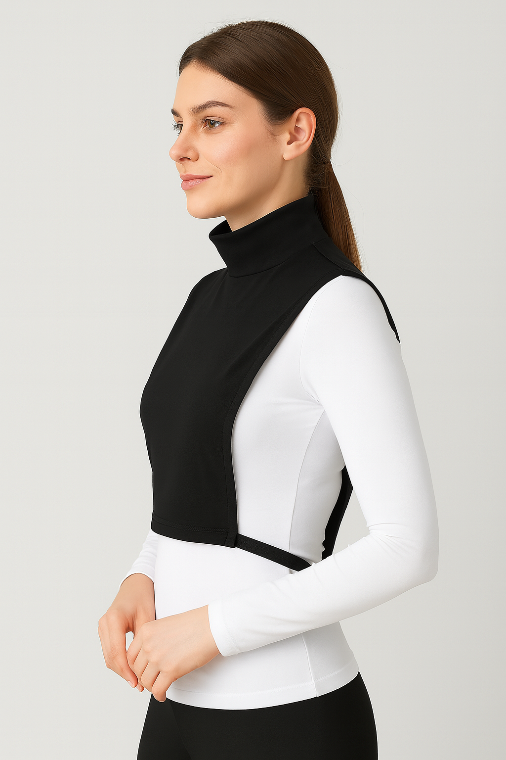 Balıkçı Kolsuz Boyunluk - Siyah