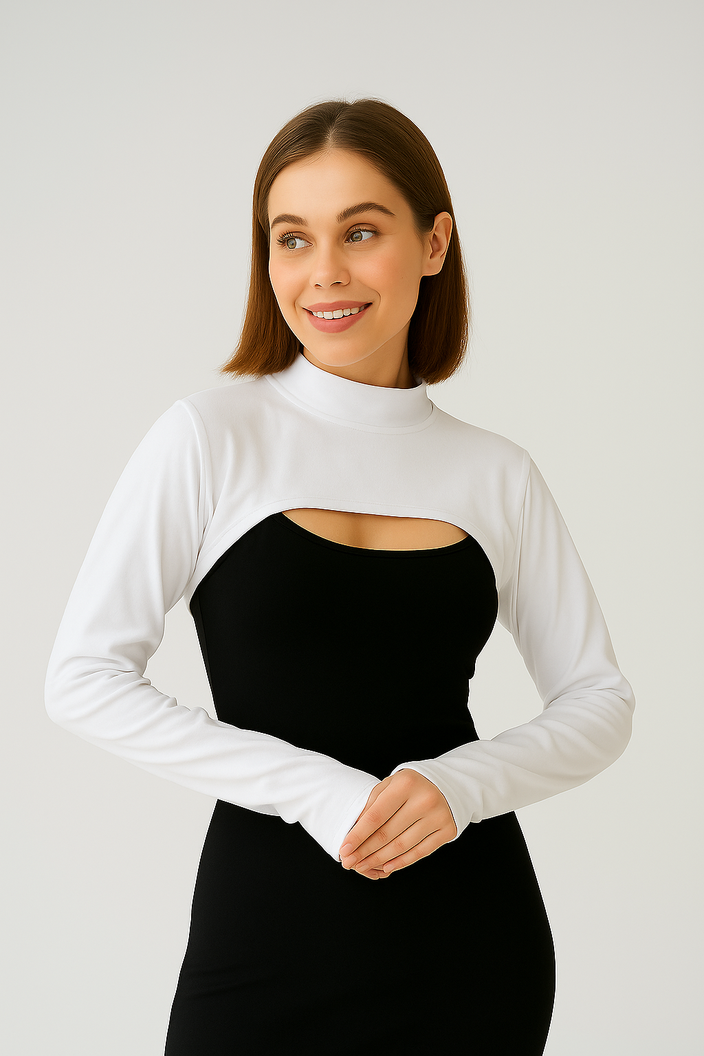 Zero Collar Neck Collar Armband - Black