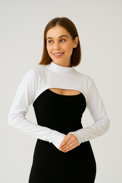 Zero Collar Neck Collar Armband - Black