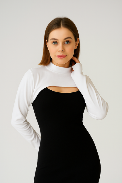 Zero Collar Neck Collar Armband - Black