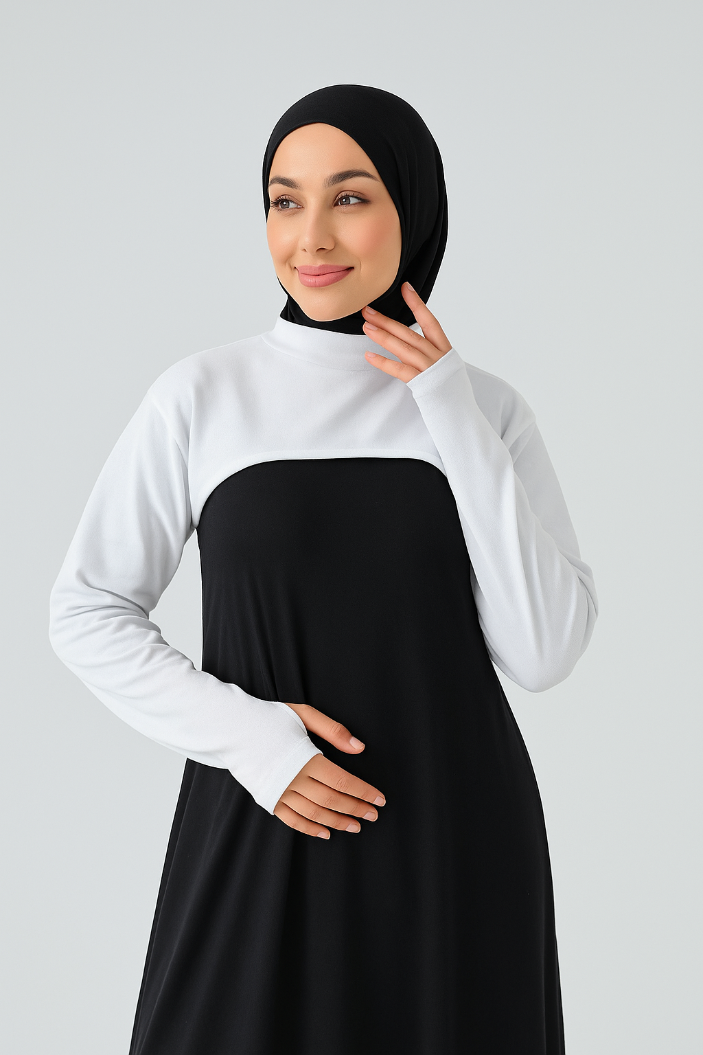 Zero Collar Neck Collar Armband - Black