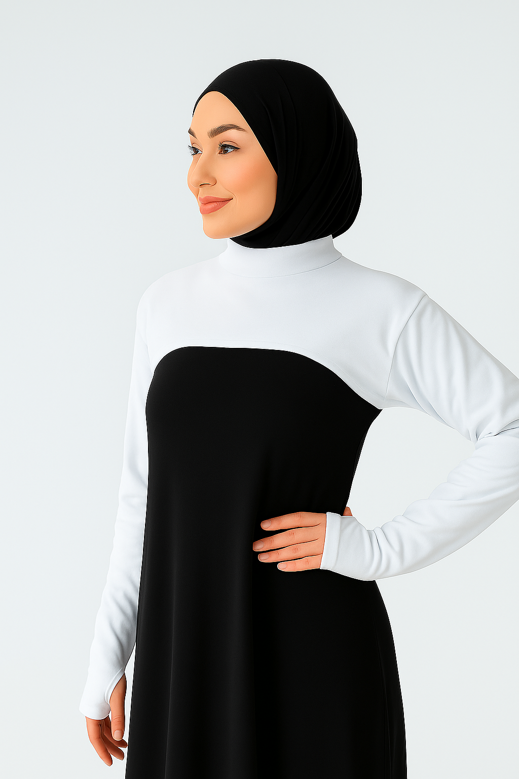 Zero Collar Neck Collar Armband - Black