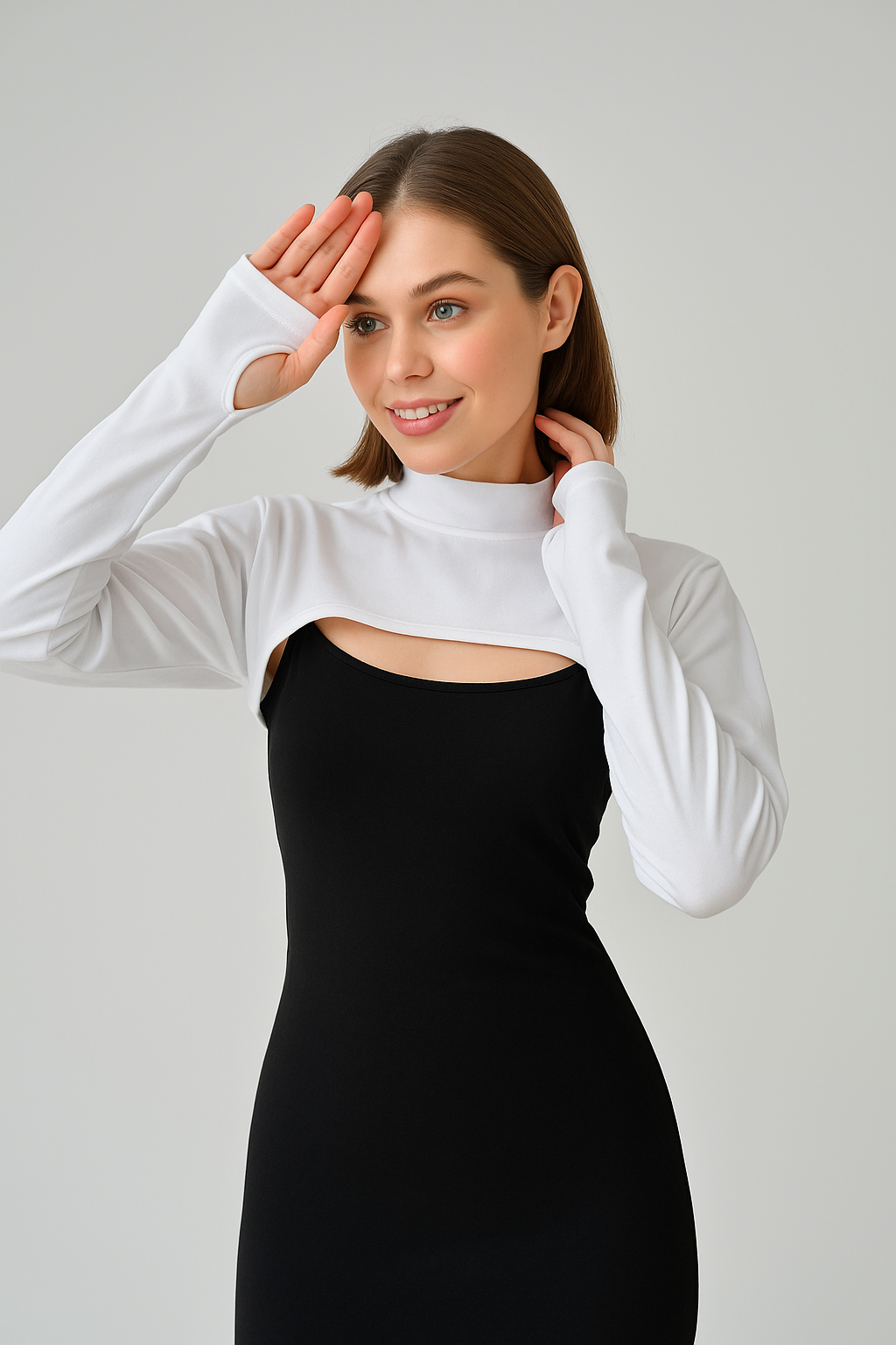 Zero Collar Neck Collar Armband - Black