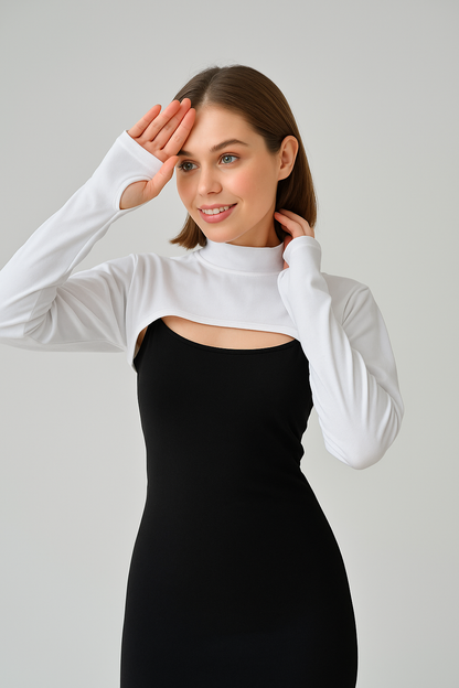 Zero Collar Neck Collar Armband - Black