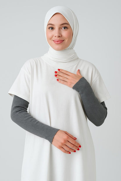 Fitilli Ekstra Uzun Kolluk - Antrasit
