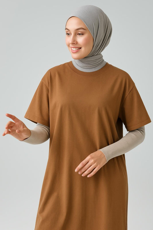 Fitilli Ekstra Uzun Kolluk - Bej