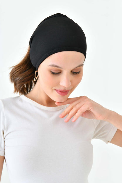 Geniş Bandana Bone - Siyah