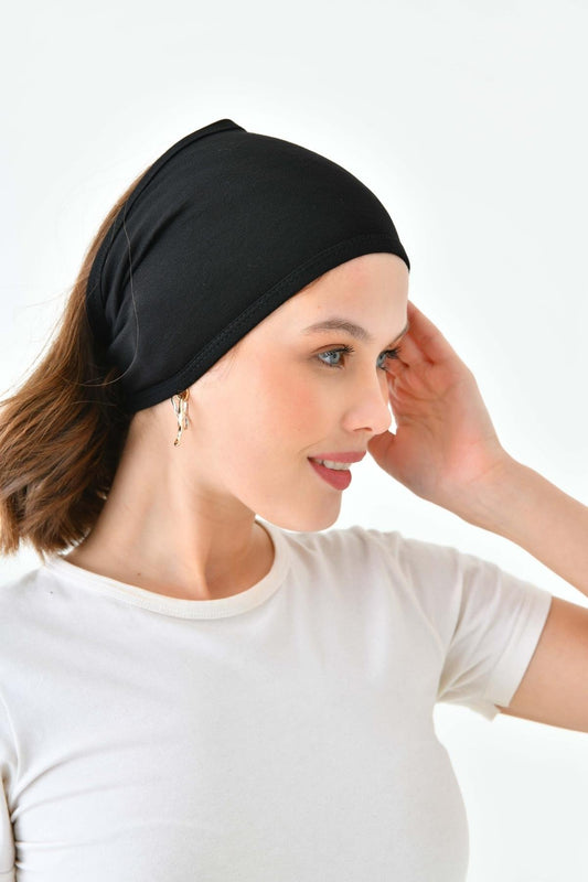 Geniş Bandana Bone - Siyah