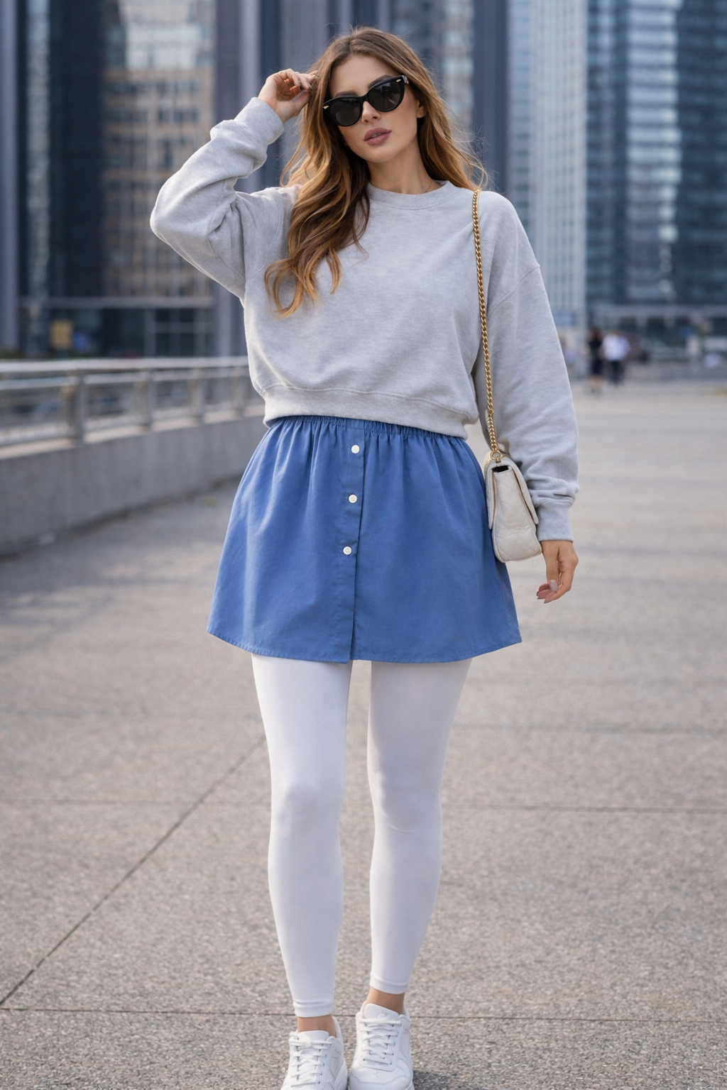 Gömlek Etek - Kot Rengi