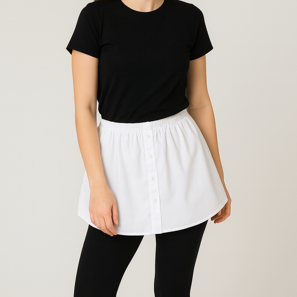 Etek gömlek kombin tesettür şıklığı tamamlayan beyaz gömlek detayı