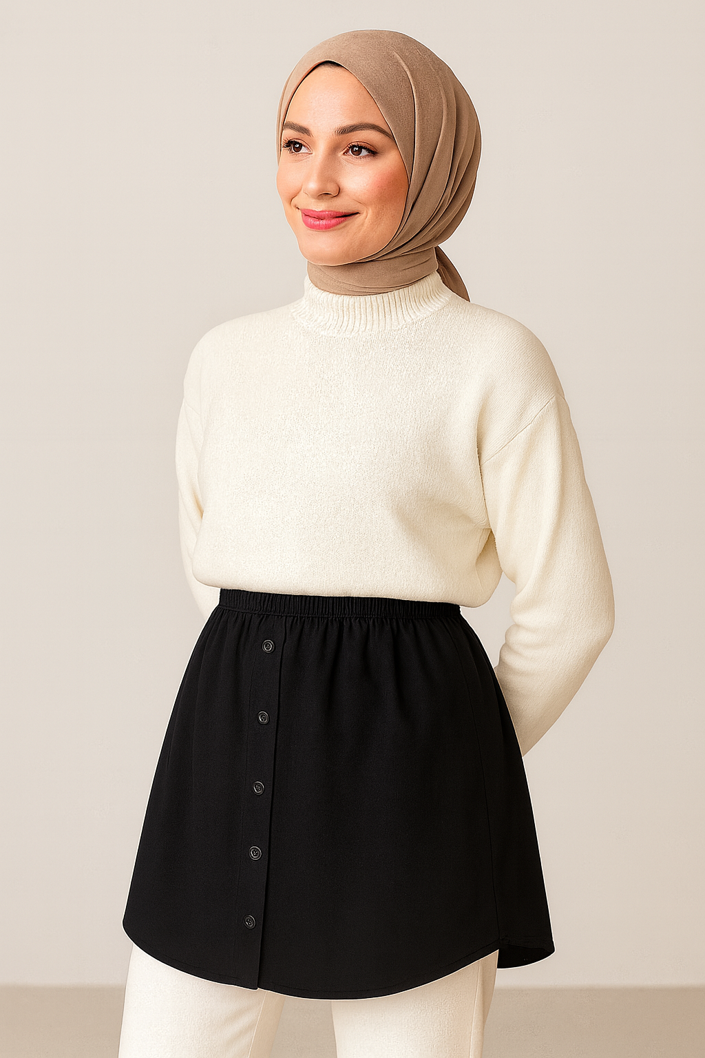 Gömlek Etek - Siyah