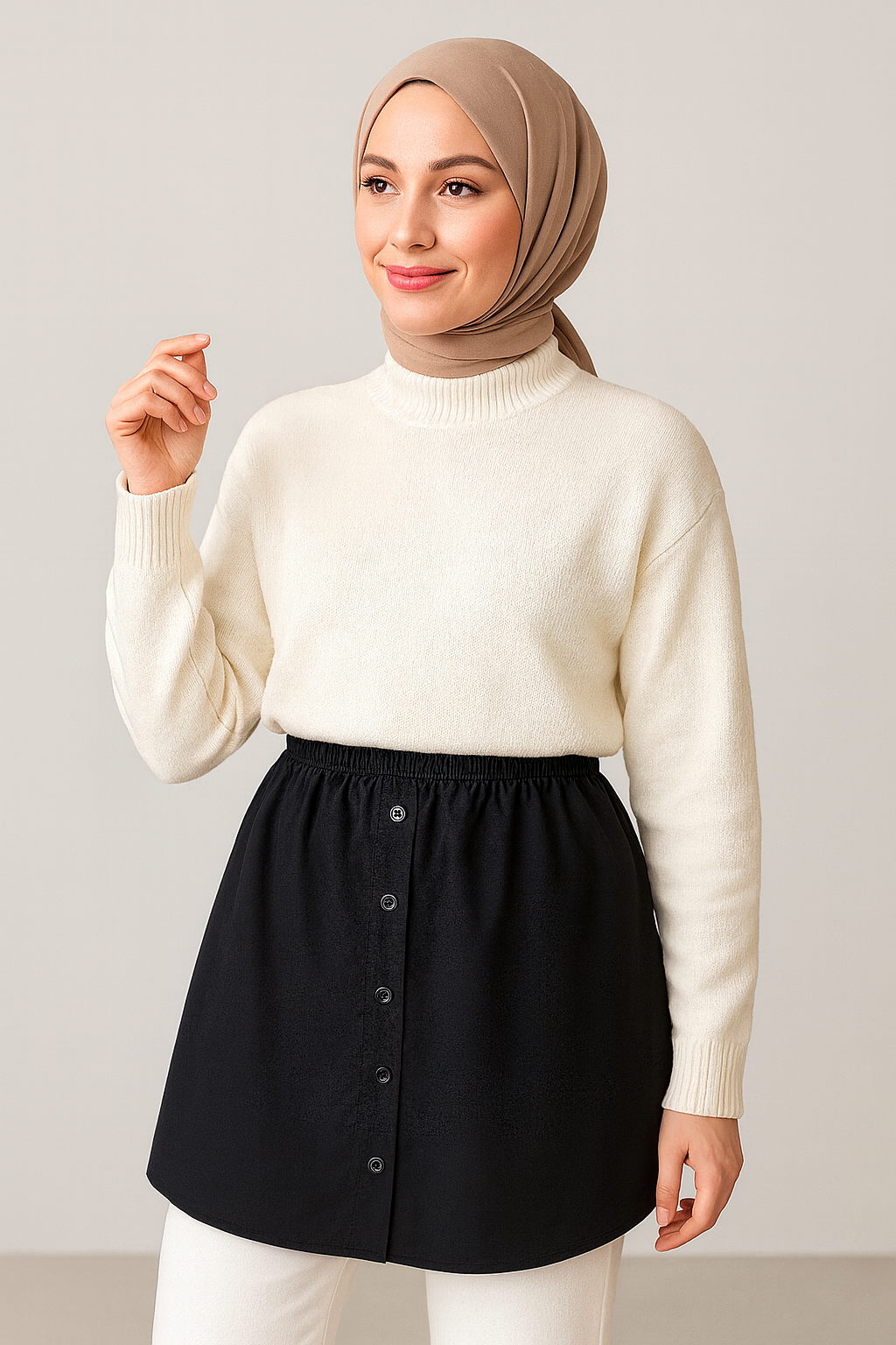 Gömlek Etek - Siyah