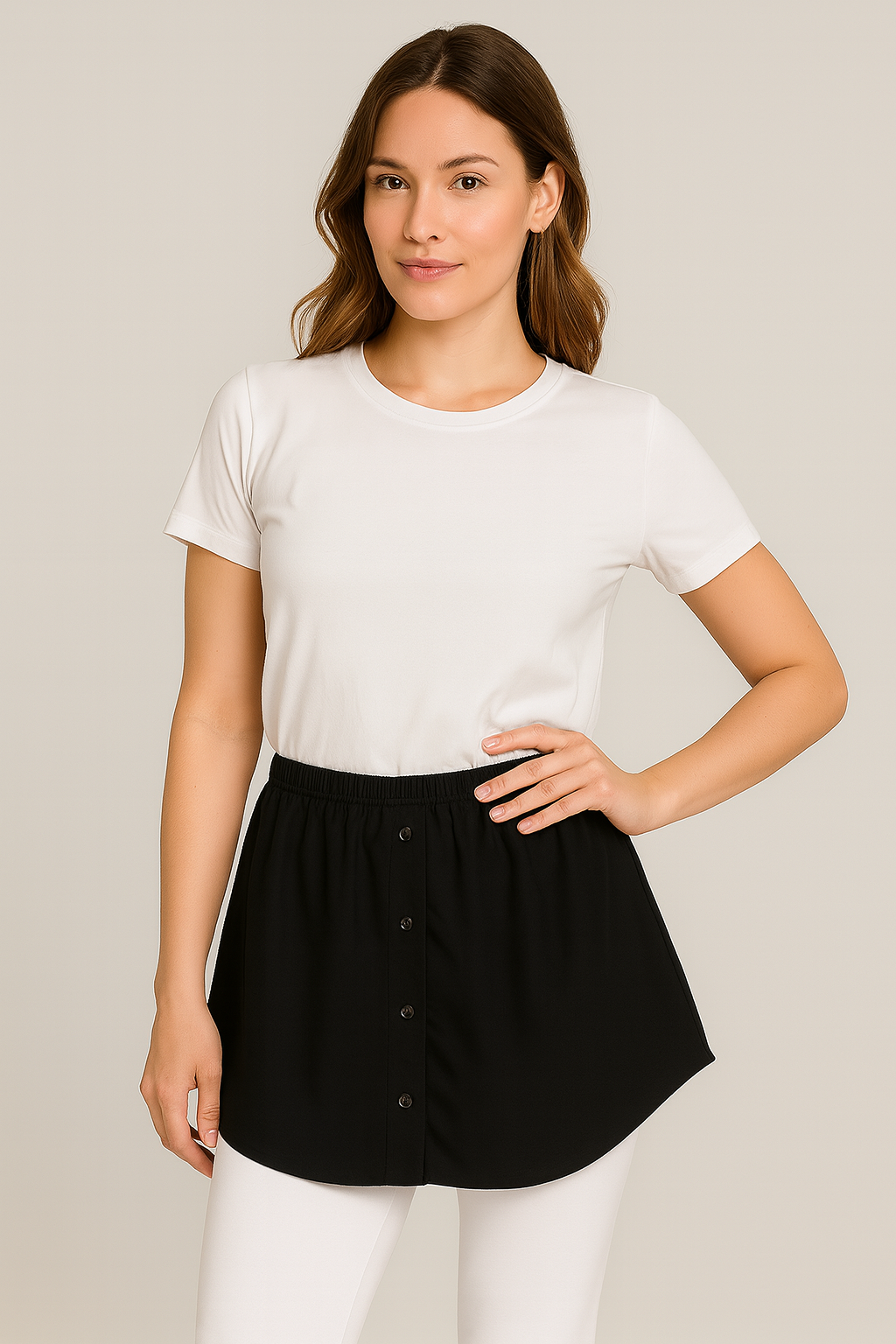 Gömlek Etek - Siyah