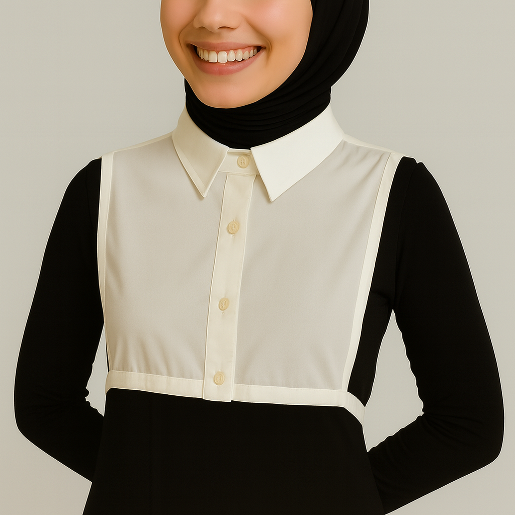 Kazak içi gömlek yakası ile klasik ve zarif stil