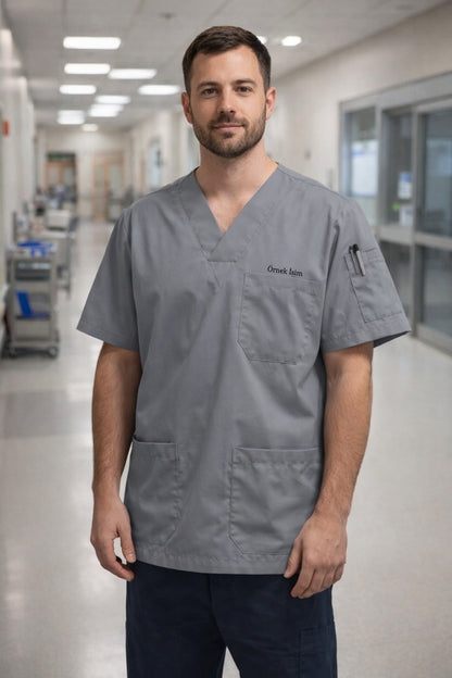 قميص تنظيف من قطعة واحدة - أسود