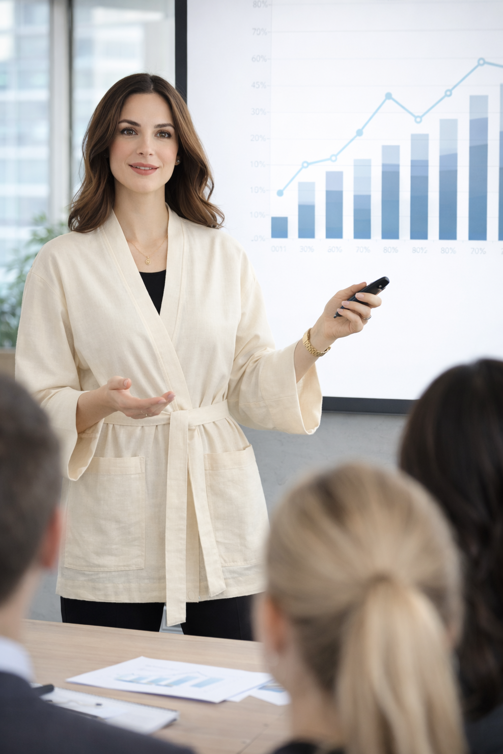 Raw Cotton Kimono Jacket - Cream