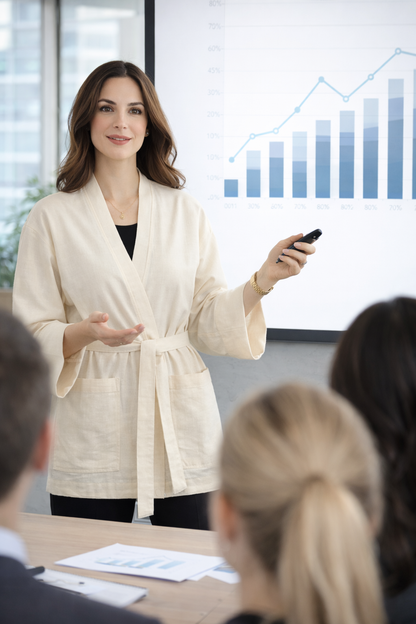 Raw Cotton Kimono Jacket - Cream