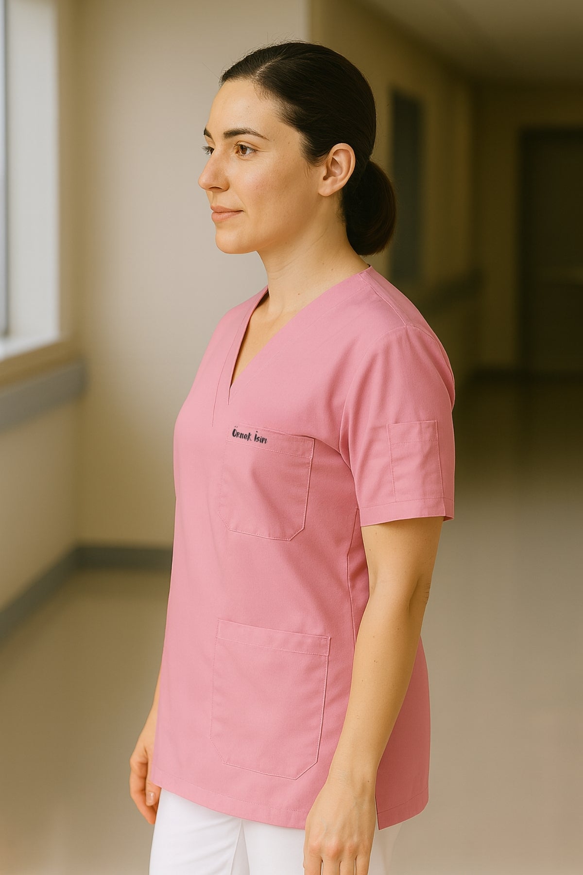 قميص تنظيف من قطعة واحدة - أسود