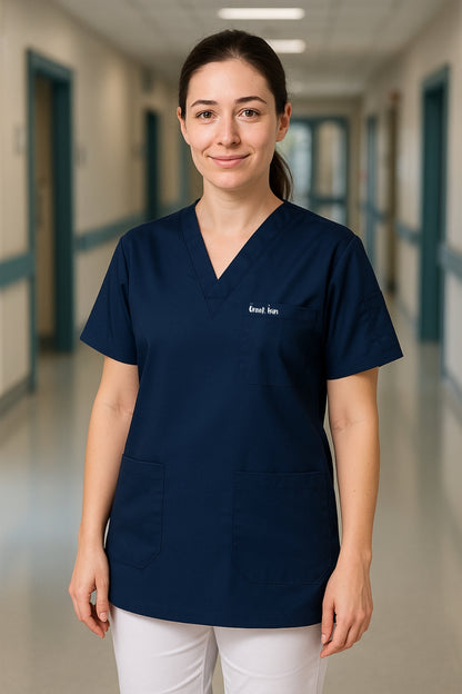 قميص تنظيف من قطعة واحدة - أسود