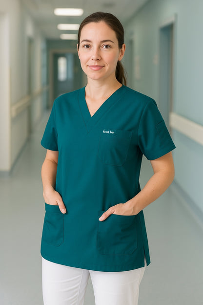 قميص تنظيف من قطعة واحدة - أسود