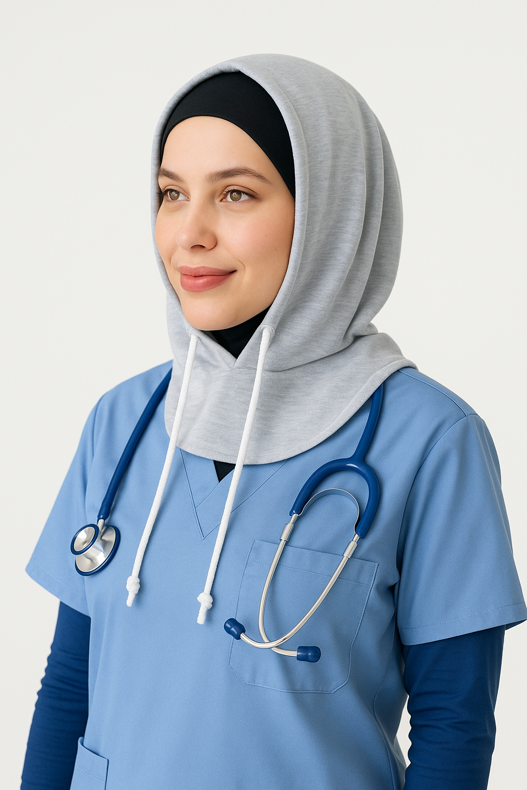 Boyunluk tesettür kullanımına uygun modern gri boyunluk