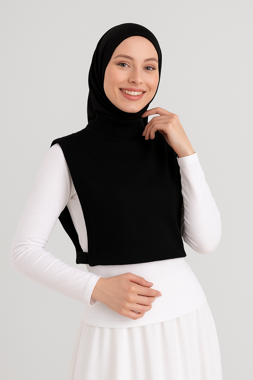 Tam Balıkçı Full Kapalı Fitilli Boyunluk - Siyah