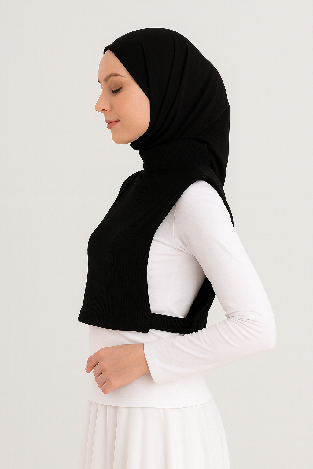 Tam Balıkçı Full Kapalı Fitilli Boyunluk - Siyah