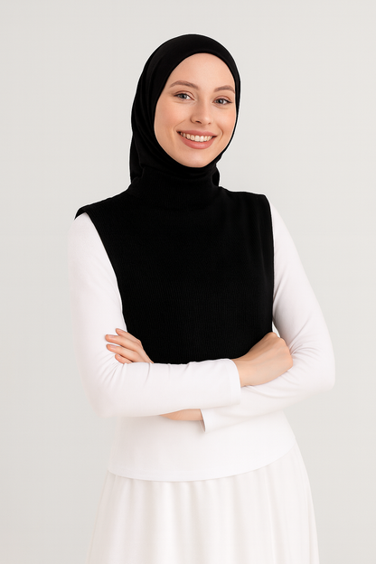 Tam Balıkçı Full Kapalı Fitilli Boyunluk - Siyah