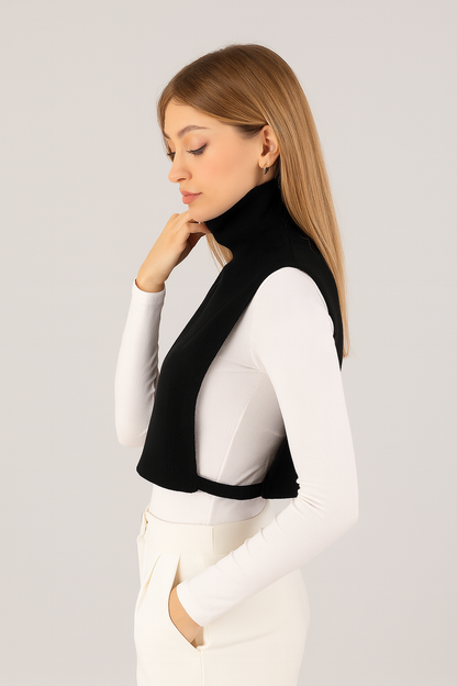 Tam Balıkçı Full Kapalı Fitilli Boyunluk - Siyah