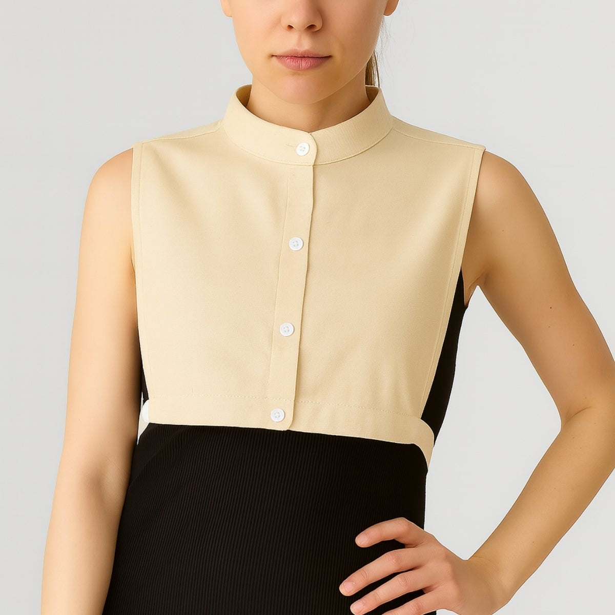 Yarım gömlek yakası modeli ile pratik ve şık takma gömlek yakası kullanımı