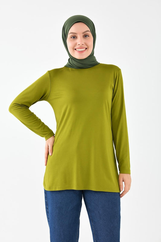 Klas Basic Tunik - Yağ Yeşili