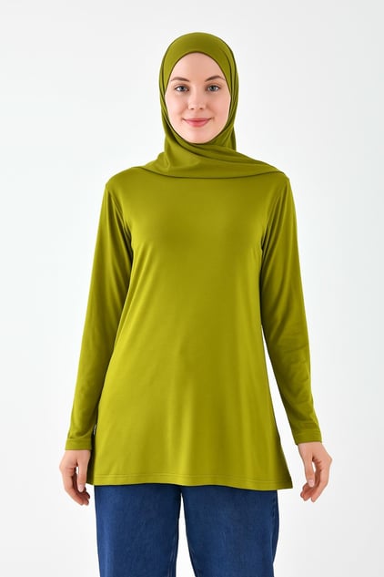 Klas Basic Tunik - Yağ Yeşili