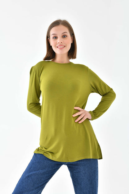 Klas Basic Tunik - Yağ Yeşili