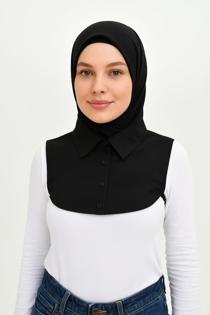 Mini Klasik Gömlek Yakası - Siyah