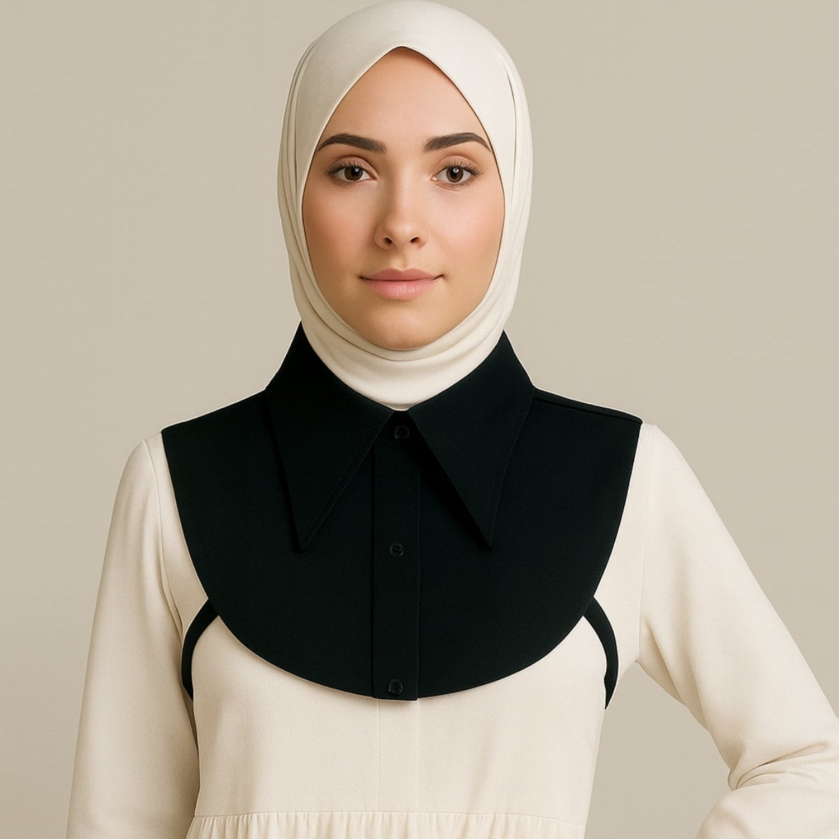 Kazak içine gömlek yakası alternatifi olan sahte yaka modeli