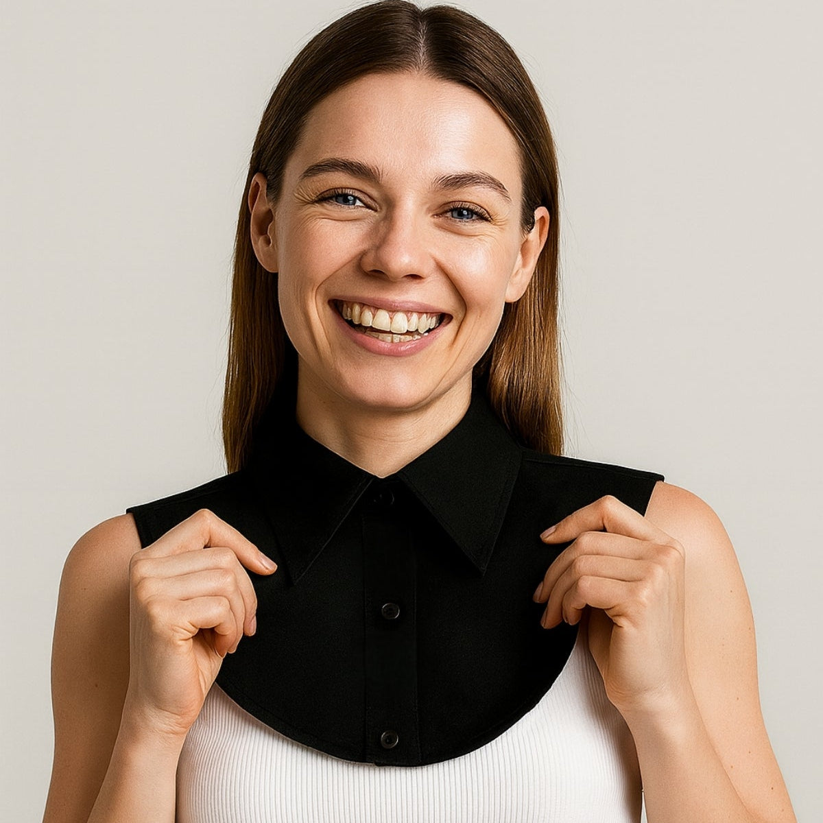 Kazak içi gömlek yakası olarak kullanılan takma yaka detayı