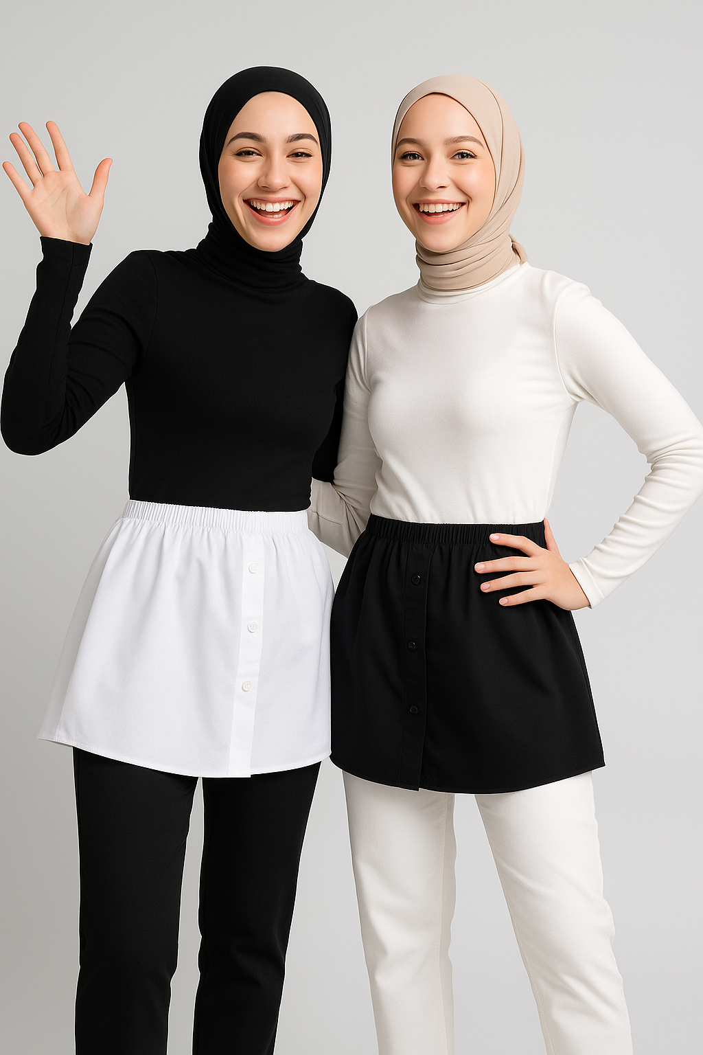 4’lü Paket Gömlek Yaka ve Gömlek Etek Seti