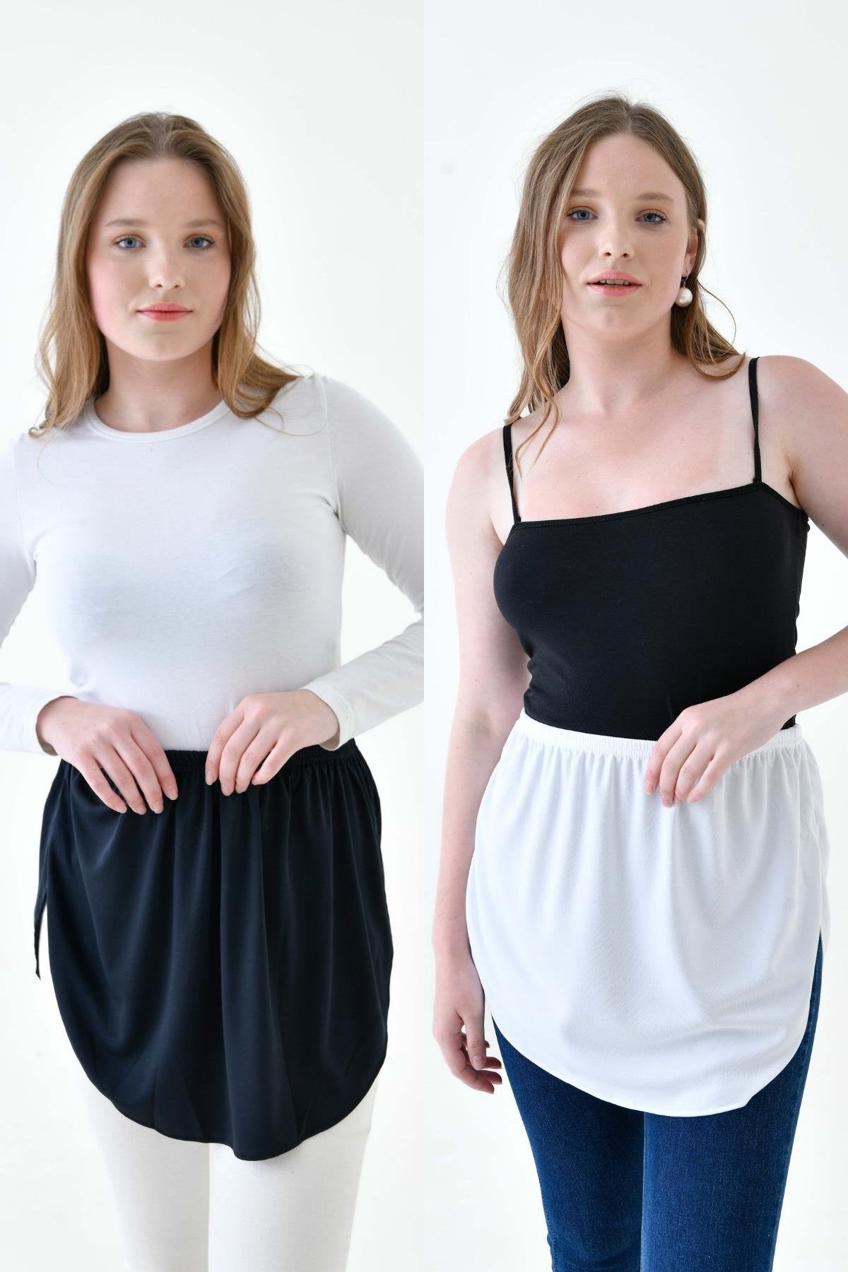 MIRACH Curve Büyük Beden 2'li Paket Kavisli İçlik Etek Seti