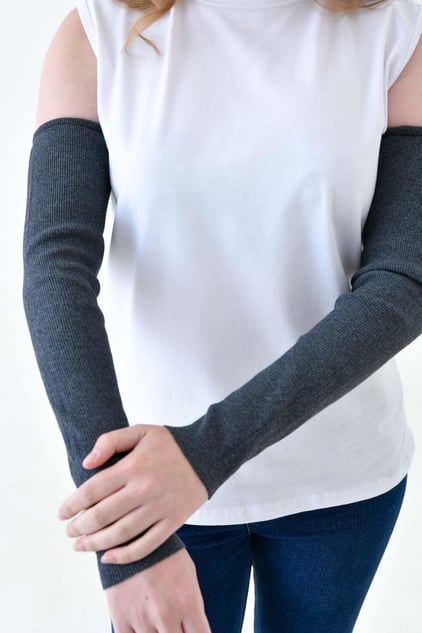 MIRACH Curve Büyük Beden Fitilli Ekstra Uzun Kolluk - Antrasit
