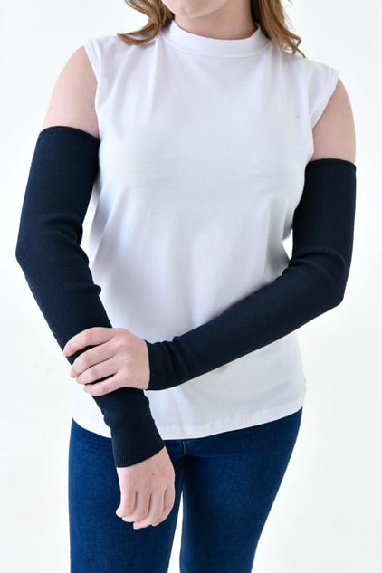 MIRACH Curve Büyük Beden Fitilli Ekstra Uzun Kolluk - Lacivert