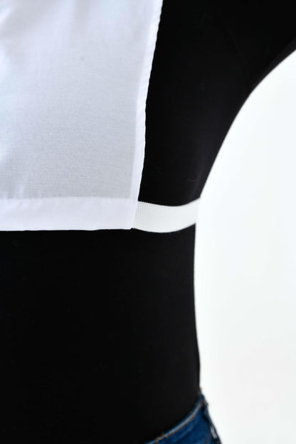 MIRACH Curve Büyük Beden Papatya Model Gömlek Yaka - Beyaz