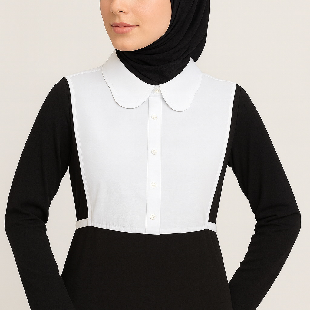 Takma gömlek yakası ile şık görünüm, kazak içi gömlek yakası kullanımı