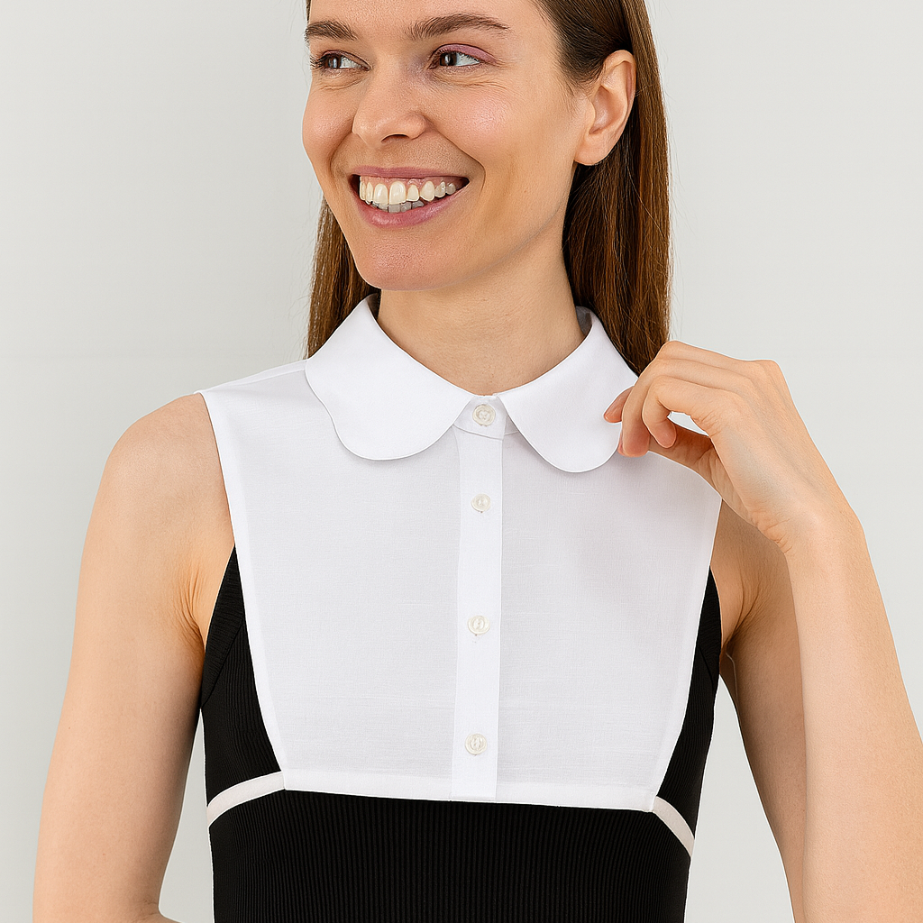 Kadınlar için sahte gömlek yakası, kazak içine gömlek görünümü sağlayan aksesuar