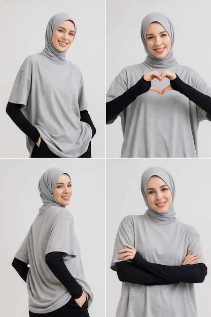 Finger Detail Elastic Arm Sleeves - Black