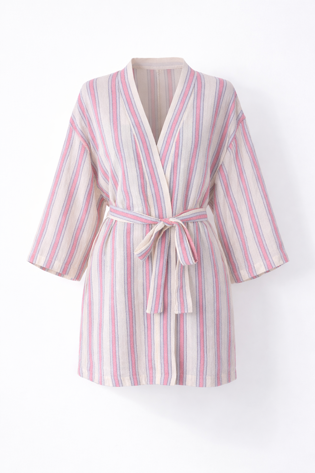 Handwoven Kimono - Pink and Blue