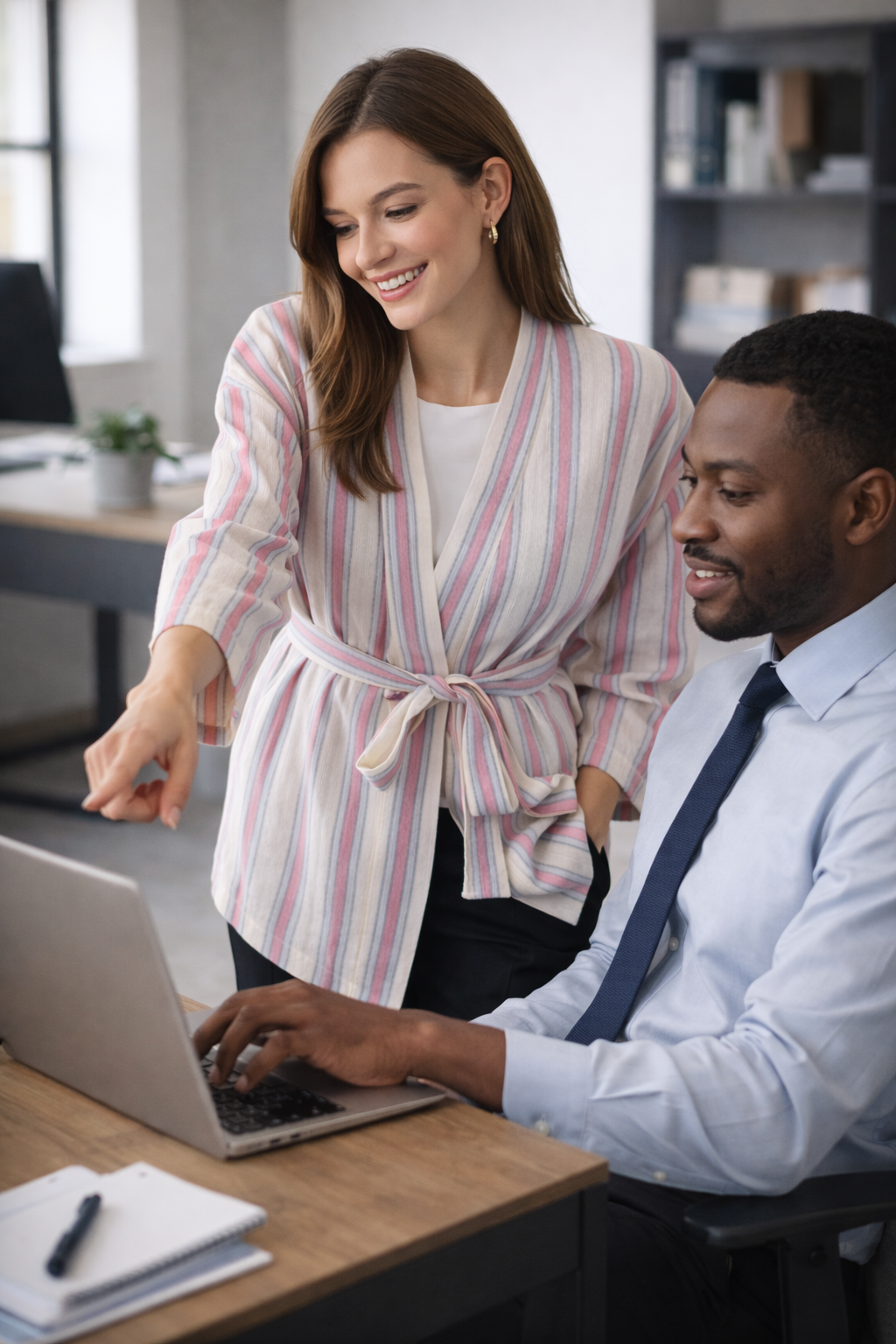 Handwoven Kimono - Pink and Blue