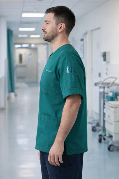 قميص تنظيف من قطعة واحدة - أسود